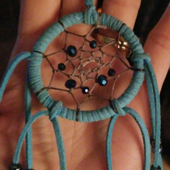 Authentic Native American leather Dream Catcher - Picture 1 of 2
